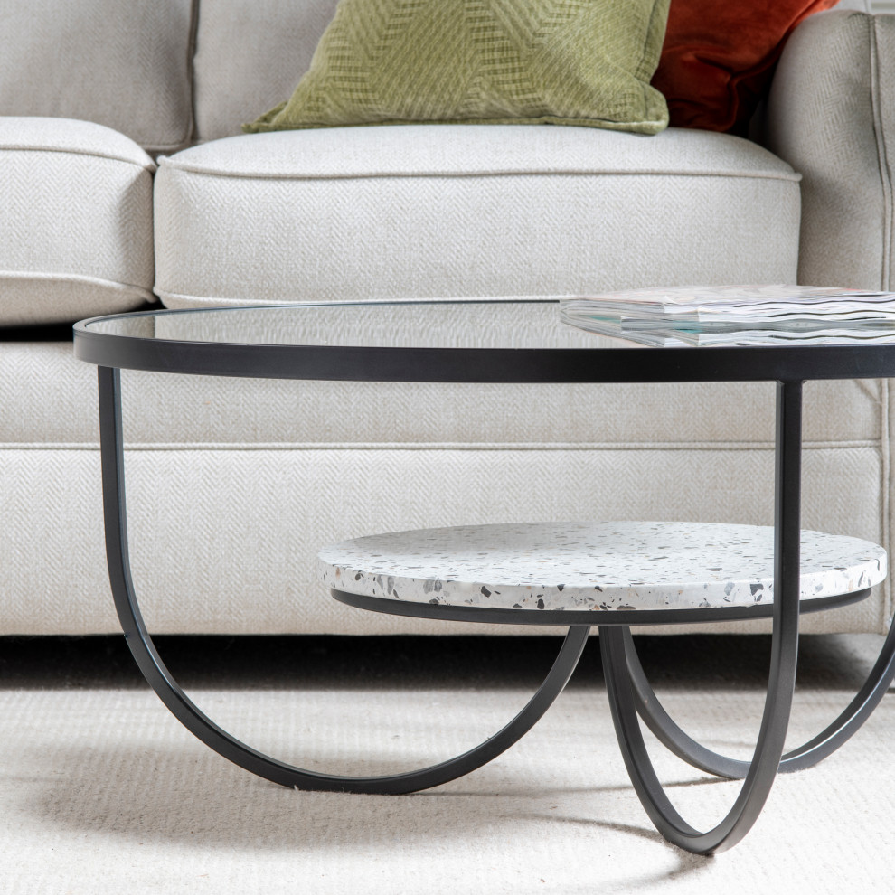 Marisol 33 Terrazzo Coffee Table   Contemporary   Coffee Tables   by Crestview Collection  Houzz