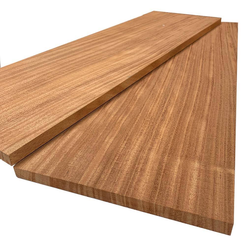 Swaner Hardwood 1 in. x 12 in. x 8 ft. African Mahogany S4S Board (2-Pack) OL04110896MA