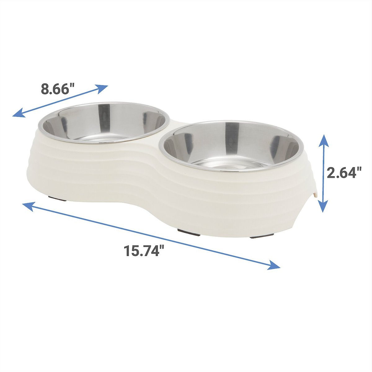 Frisco Stainless Steel Double Dog Bowls with Melamine Stand