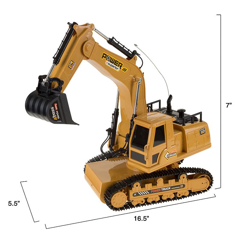 Hey! Play! Remote Control Tractor Excavator Construction Toy