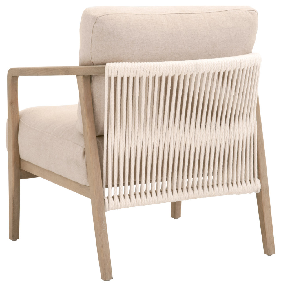 Harbor Club Chair Flax Linen  White Rope  Smoke Gray Oak   Midcentury   Armchairs And Accent Chairs   by Sideboards and Things  Houzz