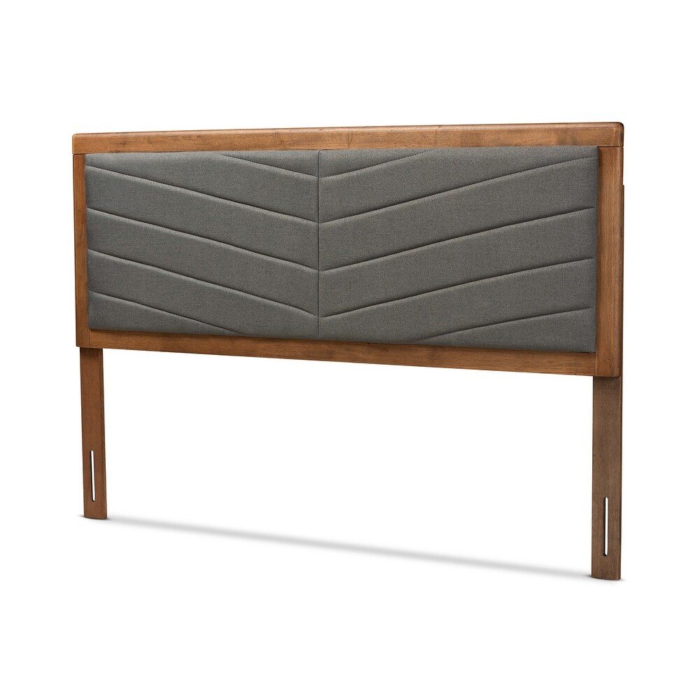 Iden Modern and Contemporary Wood Headboard Dark Grey