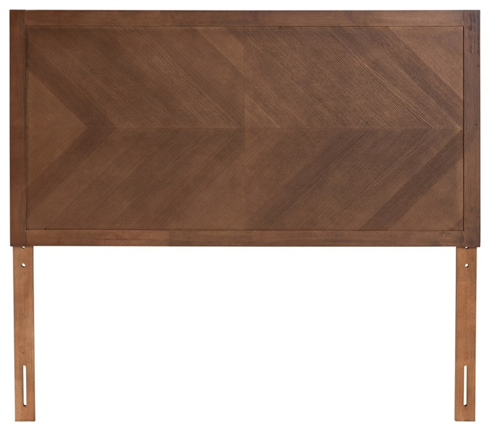 Baxton Studio Terrian Ash Walnut Finished Wood Queen Size Headboard   Transitional   Headboards   by Homesquare  Houzz