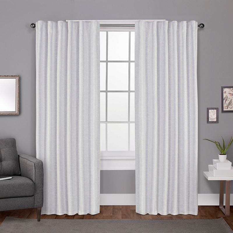 Exclusive Home 2-pack Zeus Solid Textured Woven Blackout Window Curtains