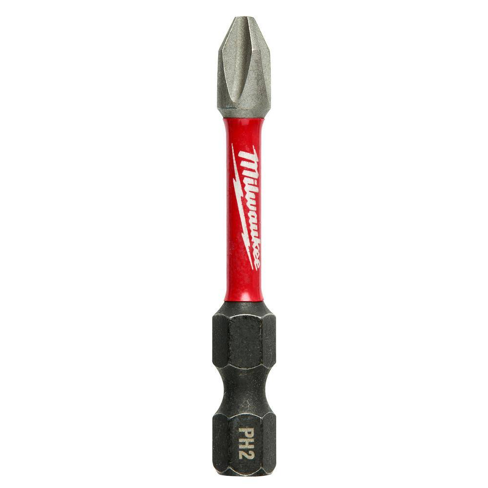 MW SHOCKWAVE Impact Duty 2 in. Phillips #2 Alloy Steel Screw Driver Drill Bit (5-Pack) 48-32-4602