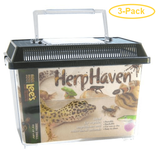 Lees HerpHaven Terrarium - Rectangular Small - 9.1L x 6W x 6.6H - Pack of 3