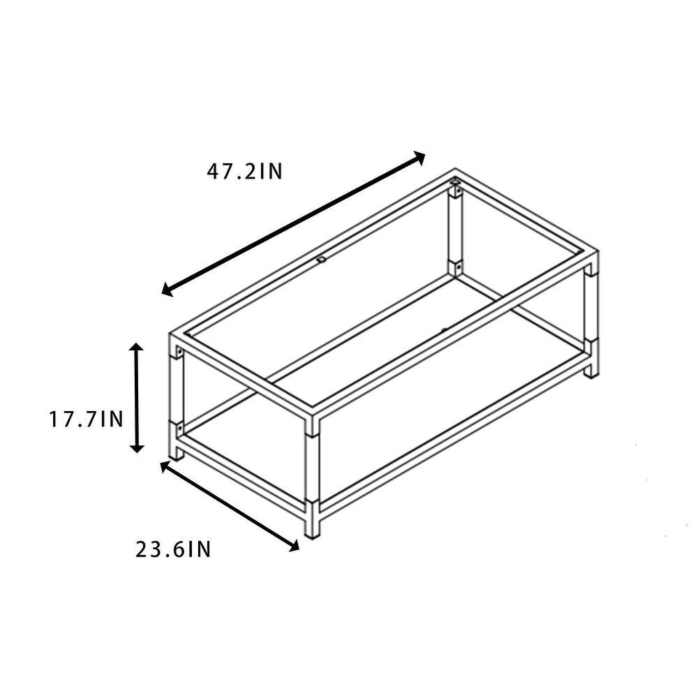 Gold Stainless Steel Coffee Table With acrylic Frame and Clear Glass Top