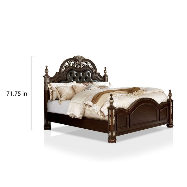 Furniture of America Urex Cherry 3-piece Bedroom Set with 2 Nightstands - - 31857819