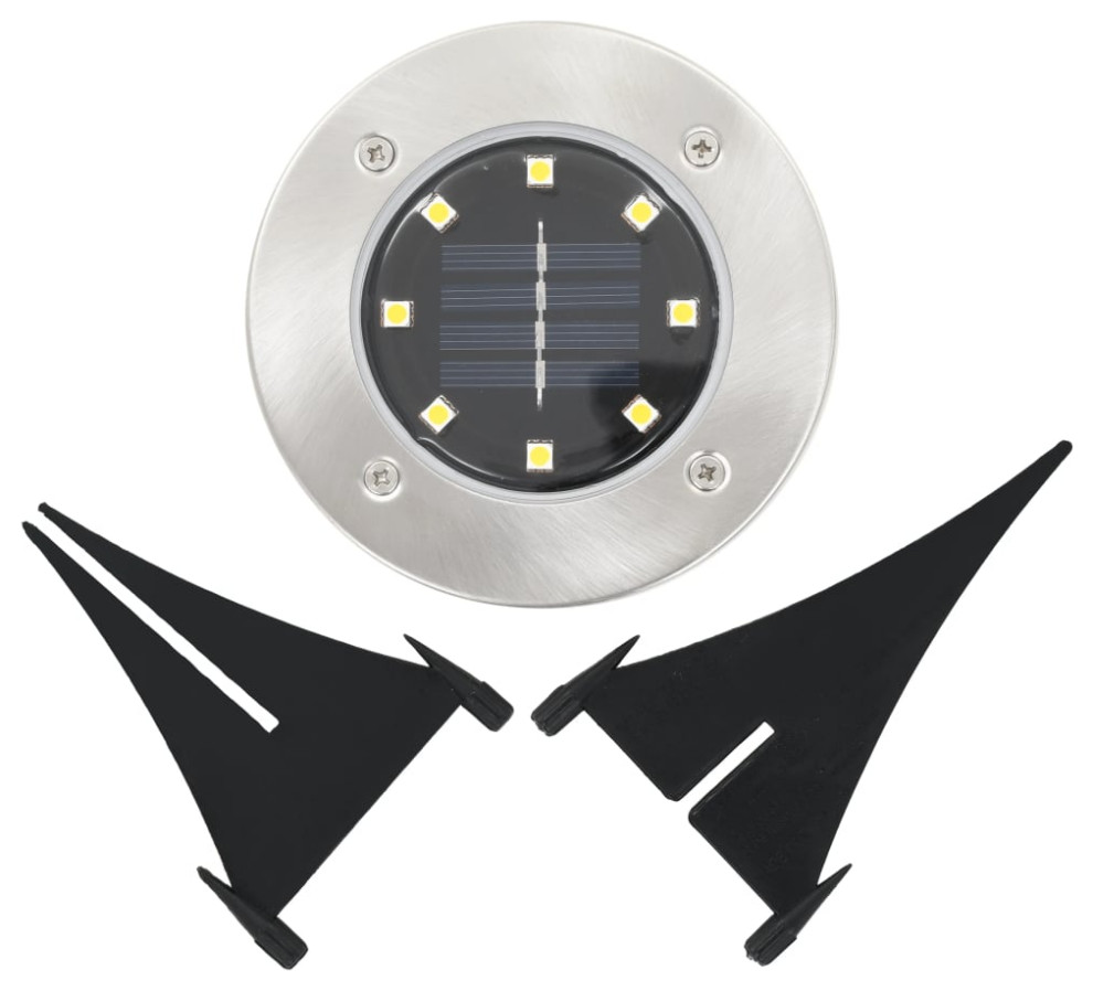 vidaXL Solar Ground Light LED in Ground Outdoor Landscape Path Lighting 8 pcs   Transitional   Inground And Well Lights   by vidaXL LLC  Houzz