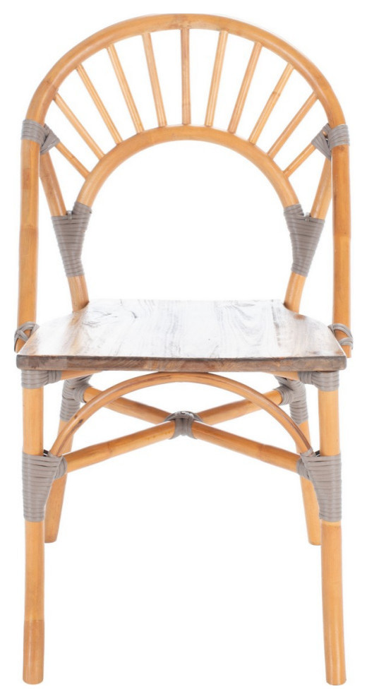 Derby Rattan Dining Chair Set of 2 Light Honey   Tropical   Dining Chairs   by Virgil Stanis Design  Houzz