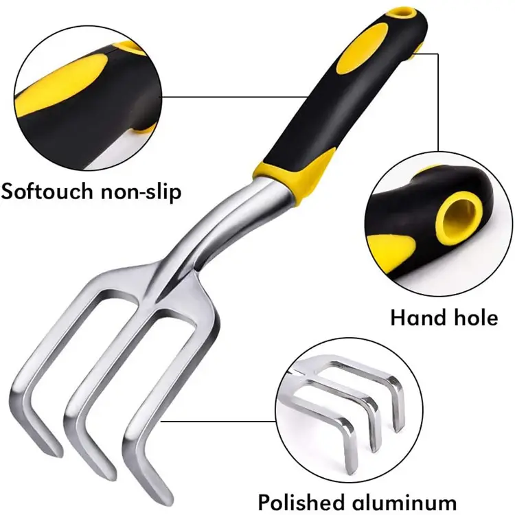 Garden Tool Set  Stainless Steel Heavy Duty Gardening Kit with Soft Rubberized Non Slip Ergonomic Handle