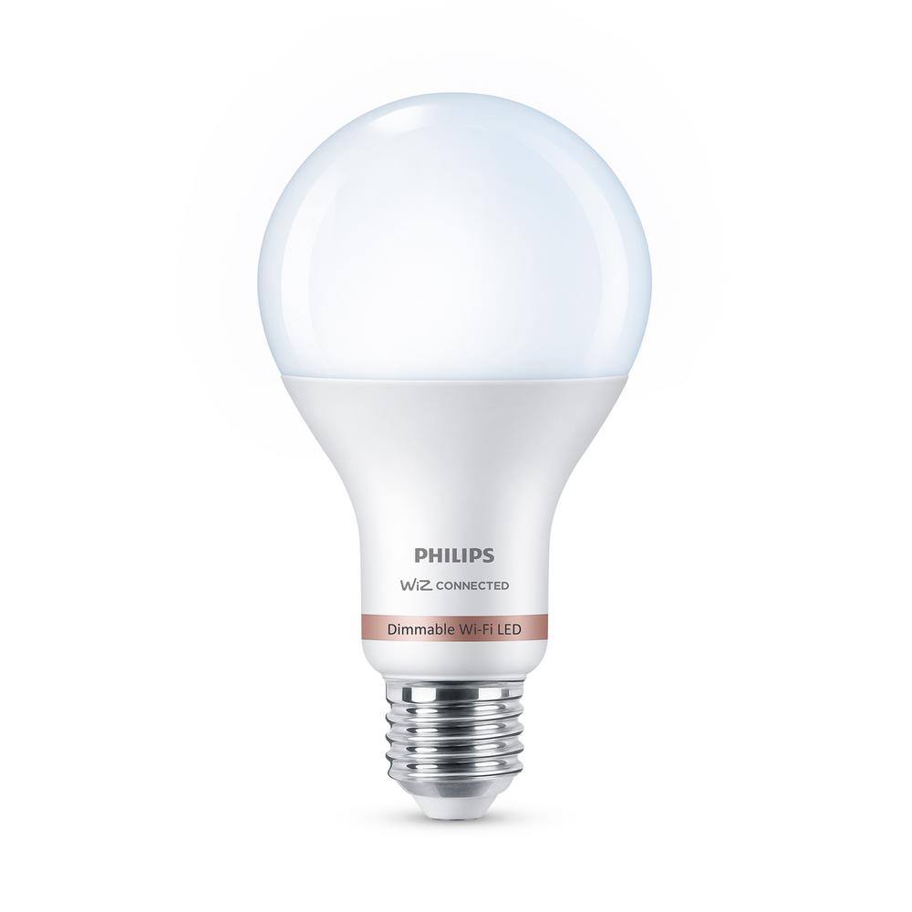 Philips 100-Watt Equivalent A21 LED Smart Wi-Fi Light Bulb Daylight (5000K) powered by WiZ with Bluetooth (1-Pack) 562389