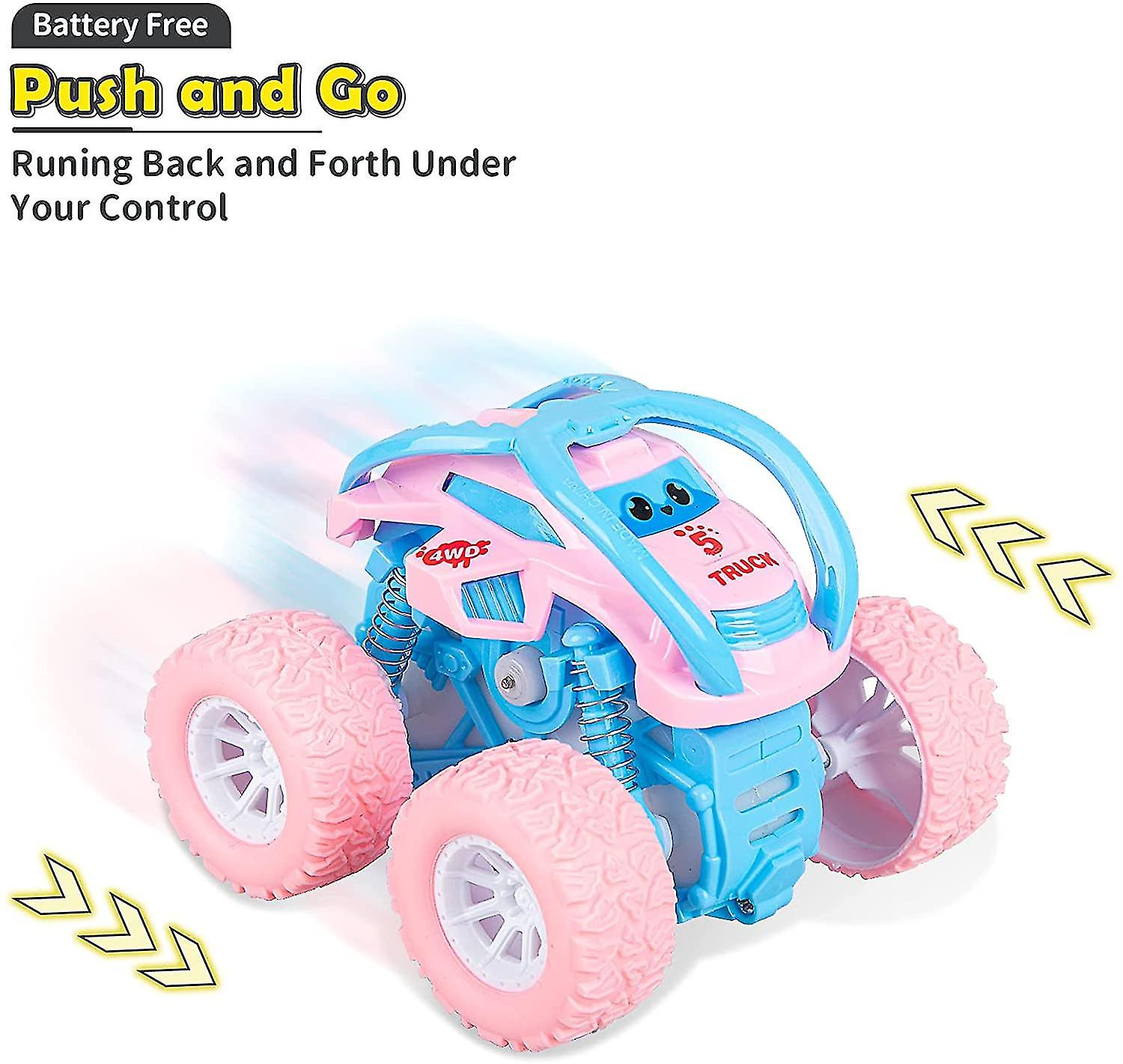 Cute Push Go Double-directions Vehicles Sets For Toddlers Gifts， 3 Pack