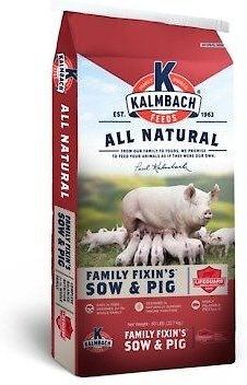 Kalmbach Feeds Family Fixin's Sow Pellet Pig Feed， 50-lb bag