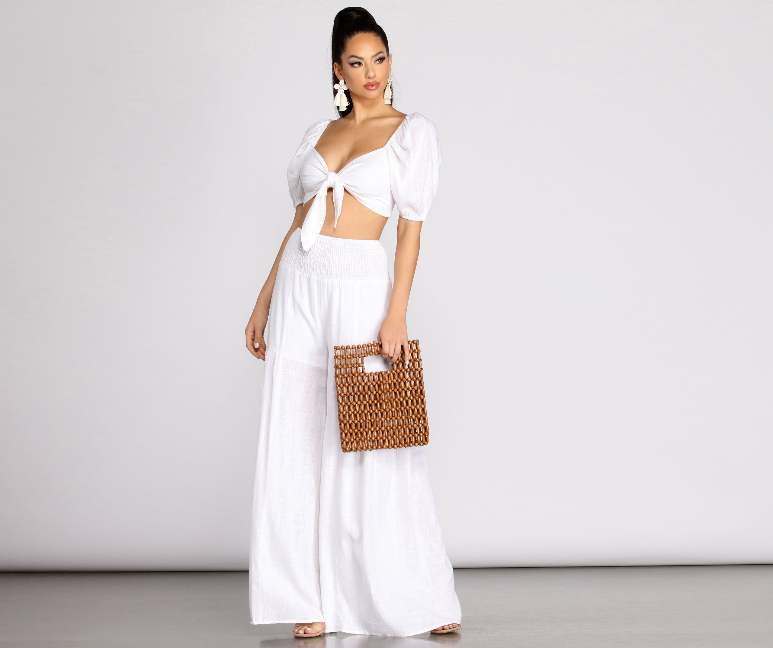 Time Off Linen High Waist Wide Leg Pants