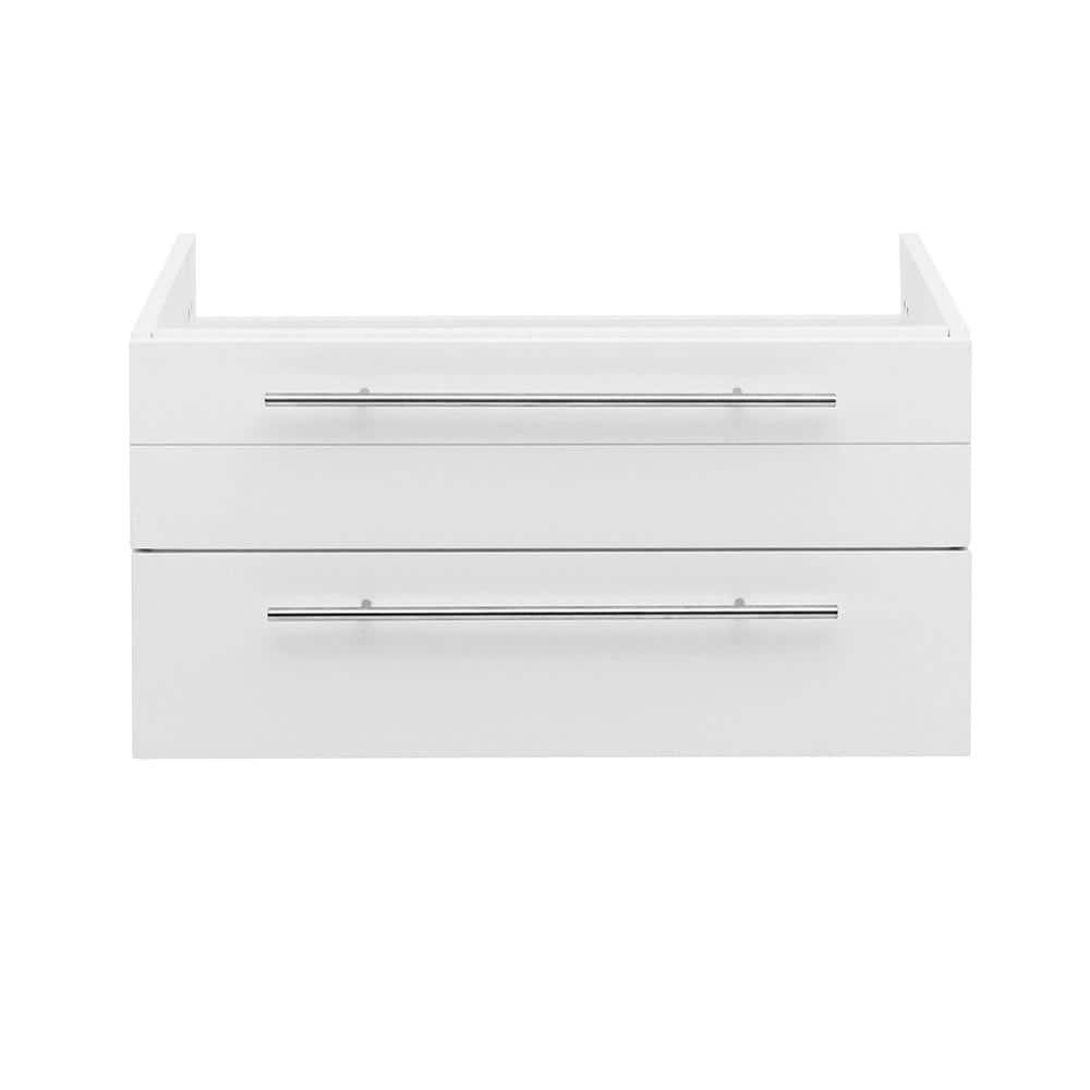 Fresca Lucera 30 in W Wall Hung Bath Vanity Cabinet Only in White