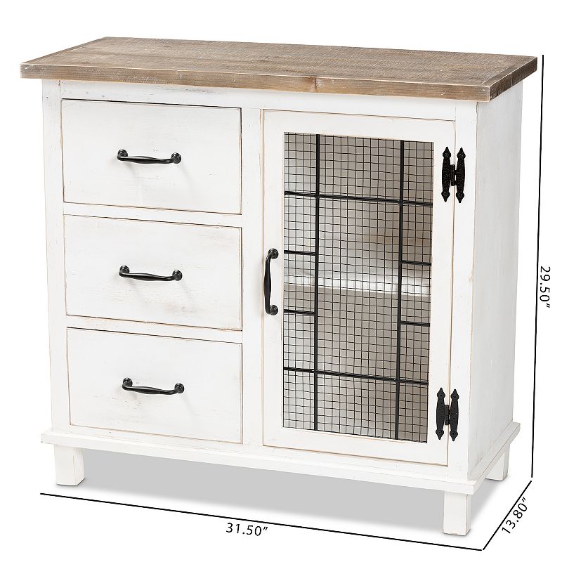 Baxton Studio Faron 3-Drawer Storage Cabinet