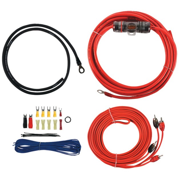 T spec V6 Series 400 watt 8 gauge Mini Anl Amp Installation Kit With Rca Cables