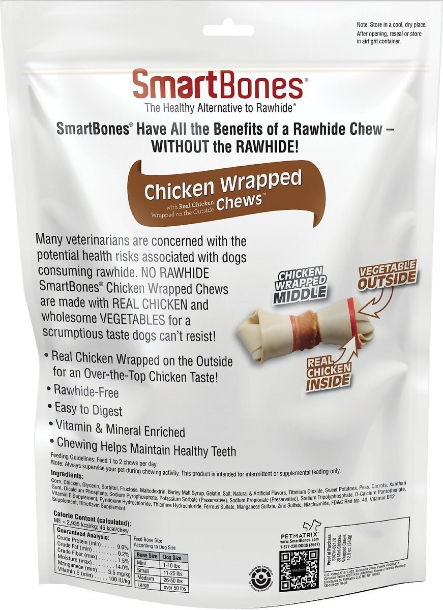 SmartBones Chicken Wrapped Bones Dog Treats