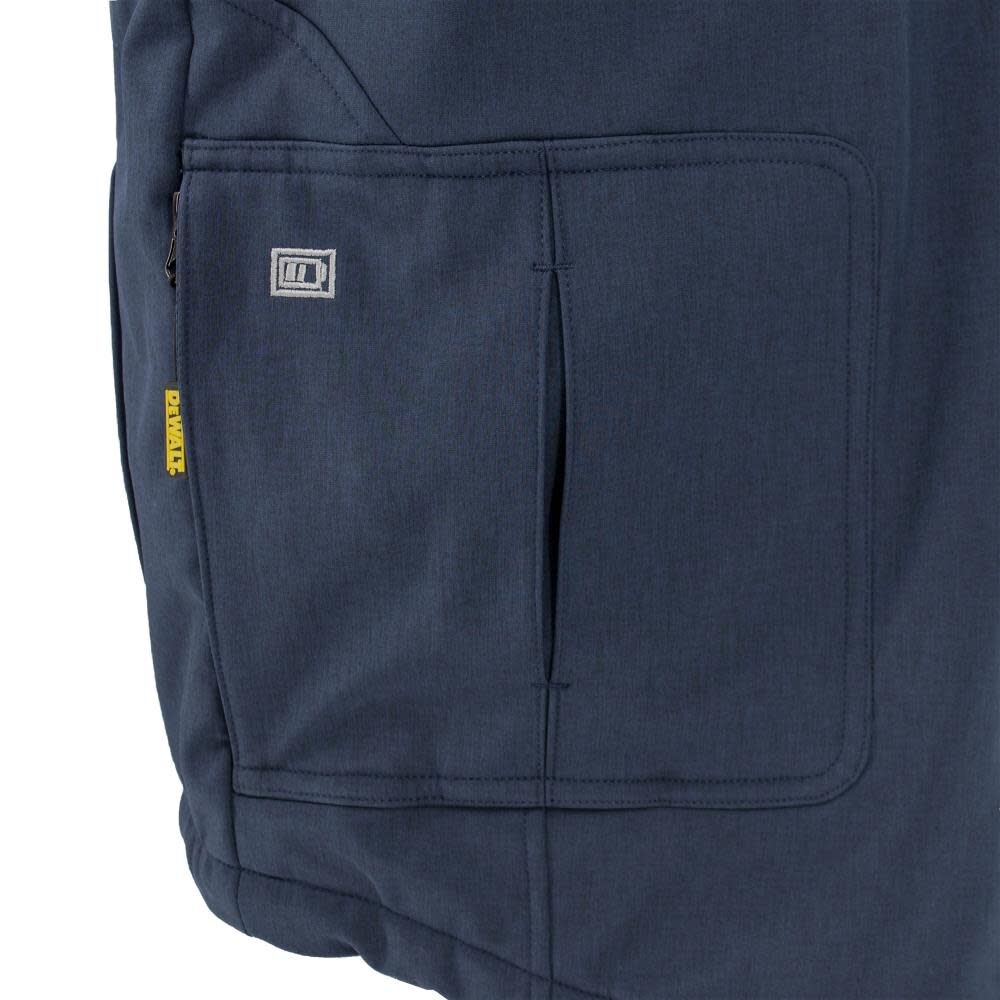 DEWALT Mens Heated Kit Soft Shell Vest with Sherpa Lining Navy XL DCHV089D1-XL from DEWALT