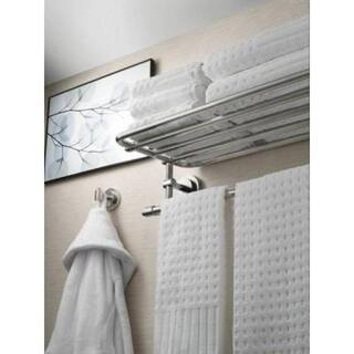 MOEN ISO 10-710 in. L x 6-925 in. H x 26-1920 in. W Zinc Hotel-Style Bathroom Shelf in Brushed Nickel DN0794BN