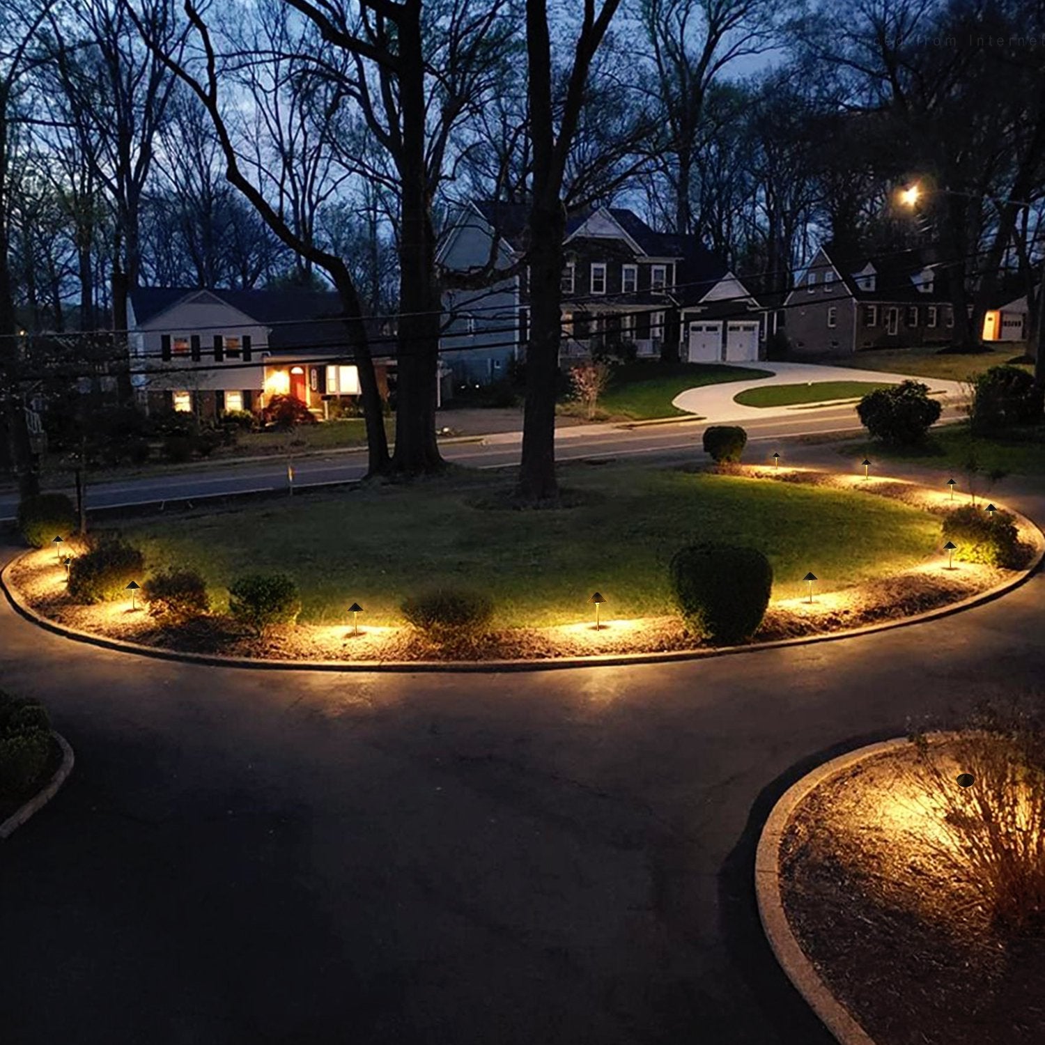 LEONLITE 4 Pack LED Landscape Lighting， Low Voltage Pathway Lights， Warm White