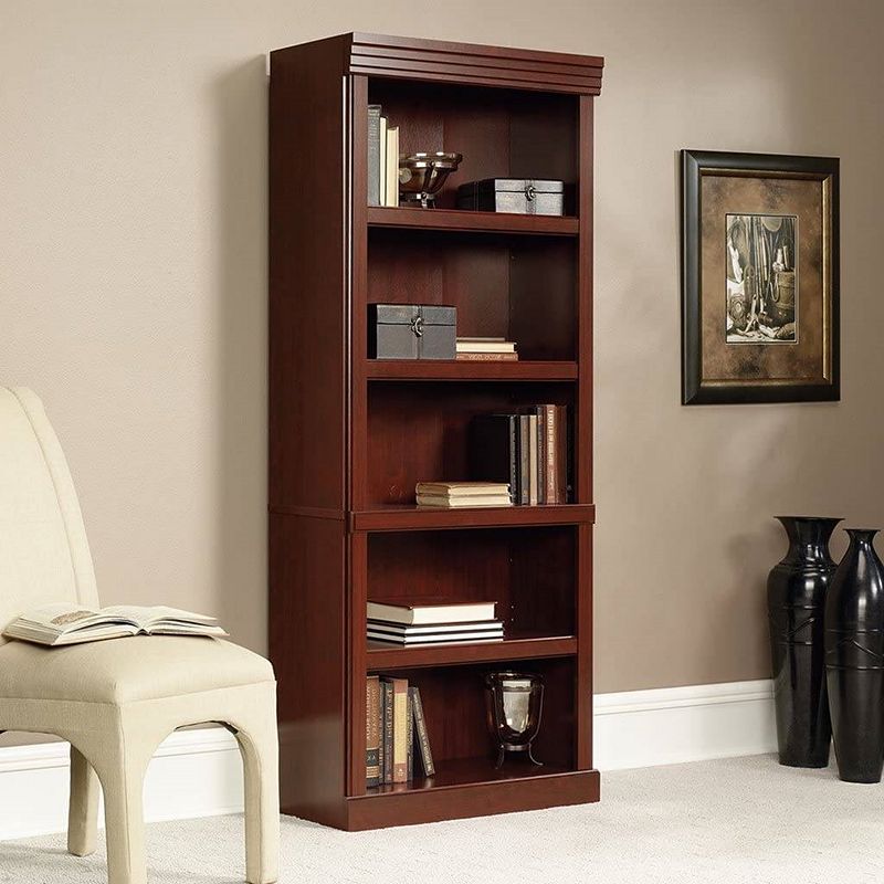 71-inch High 5-shelf Wooden Bookcase In Cherry Finish💝(LAST DAY CLEARANCE SALE 70% OFF)