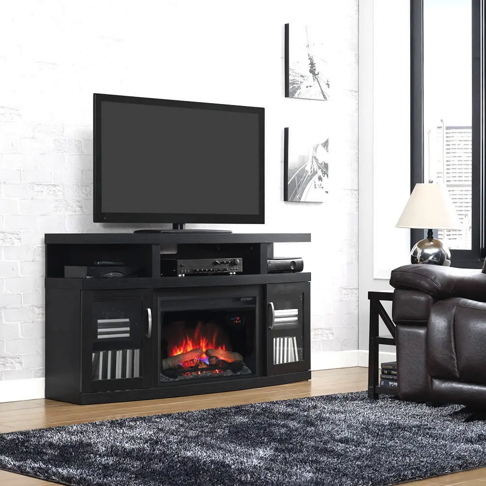 Cantilever Espresso 60 Fireplace TV Stand