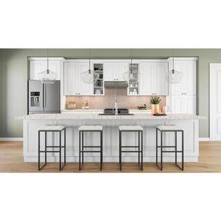 Home Decorators Collection Grayson 30-in. W x 24-in. D x 34.50-in. H in Pacific White Plywood Shaker Stock Assembled Base Kitchen Cabinet B30-GPW