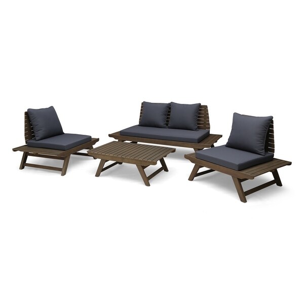 Sedona Acacia Wood 4piece Outdoor Chat Set by Christopher Knight Home