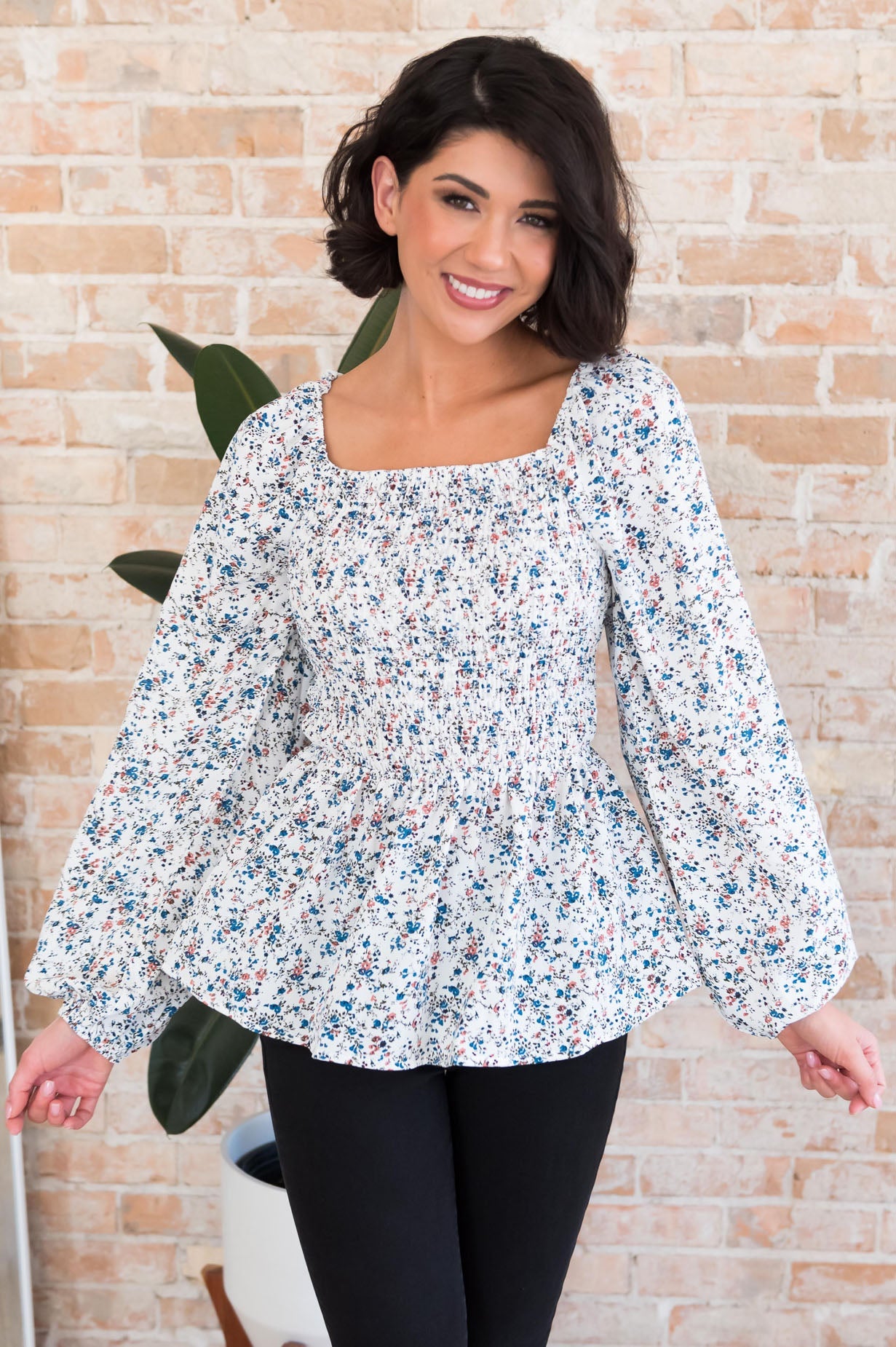 The Perfect Time Modest Blouse