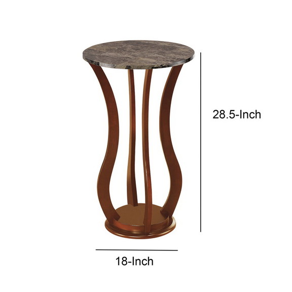 Benzara BM160087 Transitional Wooden Plant Stand W...