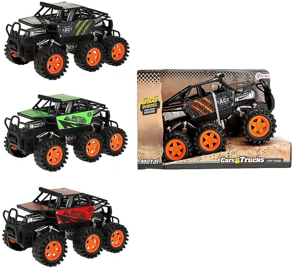 Monster Truck 6x6 With 6 Wheels Friction Car Metal 20cm