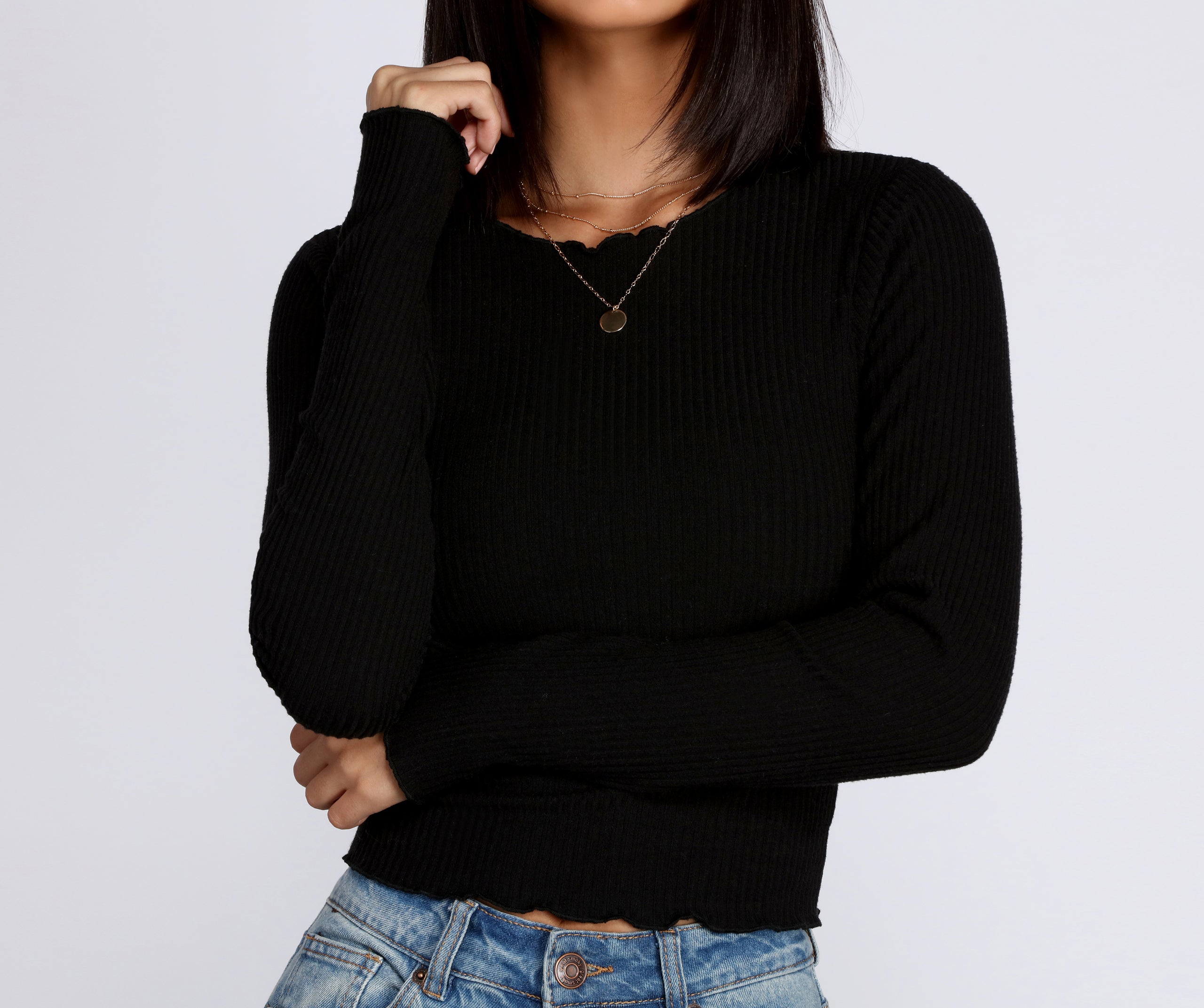 A Little Edge Long Sleeve Top