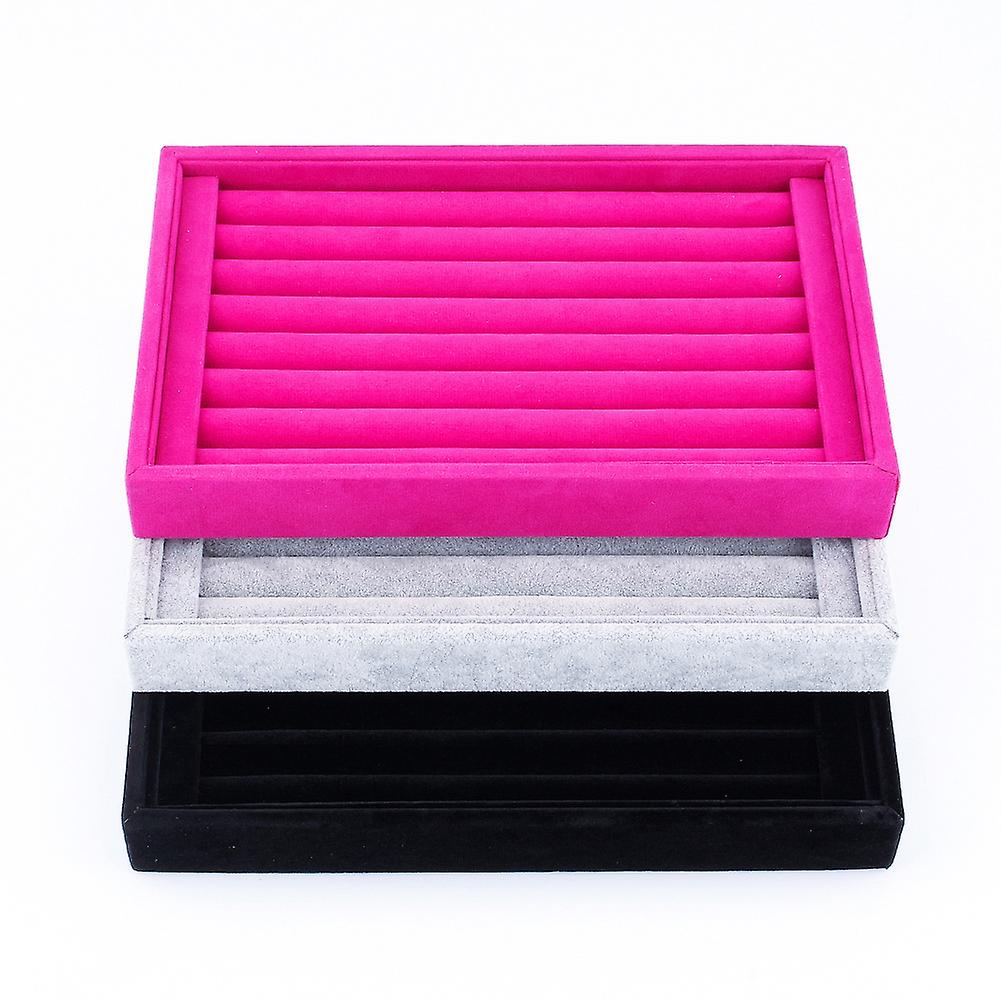 Ring Jewellery Display Storage Box Tray Case Organiser For Tie Clip Earrings