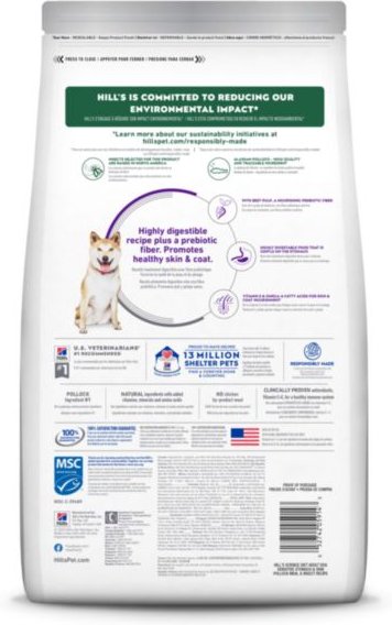 Hill's Science Diet Adult Sensitive Stomach and Skin Pollock Meal， Barley and Insect Meal Recipe Dry Dog Food