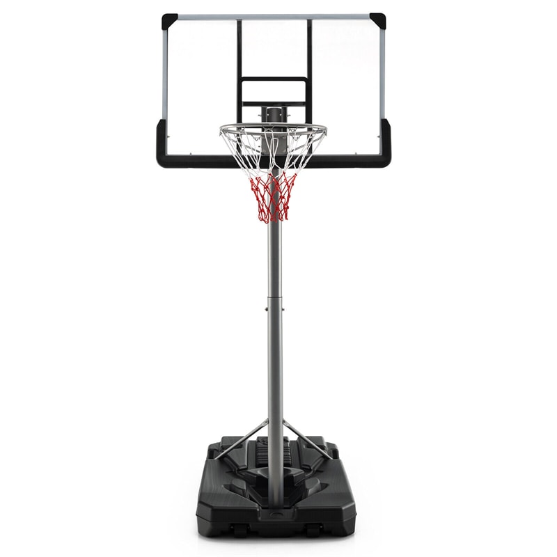 Portable Outdoor Basketball Hoop 64’’-79’’ Adjustable Poolside Basketball Goal System with 44