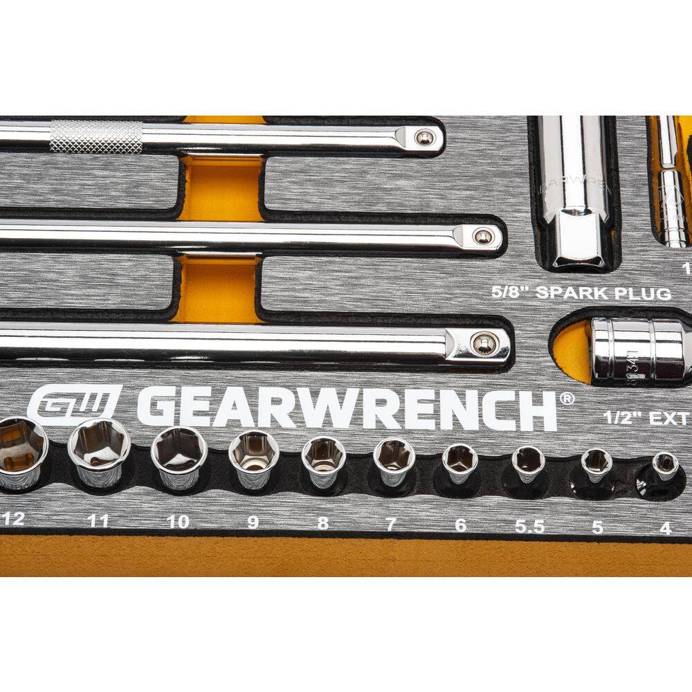 GEARWRENCH 120XP 14 in. 38 in. and 12 in. Drive Mechanics Tool Set with EVA Storage (126-Pieces) 8307182999CB