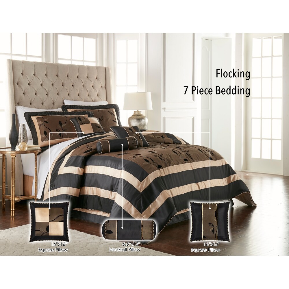 Grand Avenue Pandora Leaf Pattern Corded 6 Piece Comforter Set