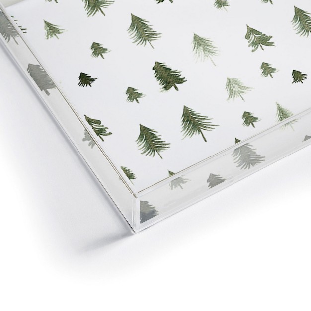 Gabriela Fuente Winter Forest Small Acrylic Tray Deny Designs