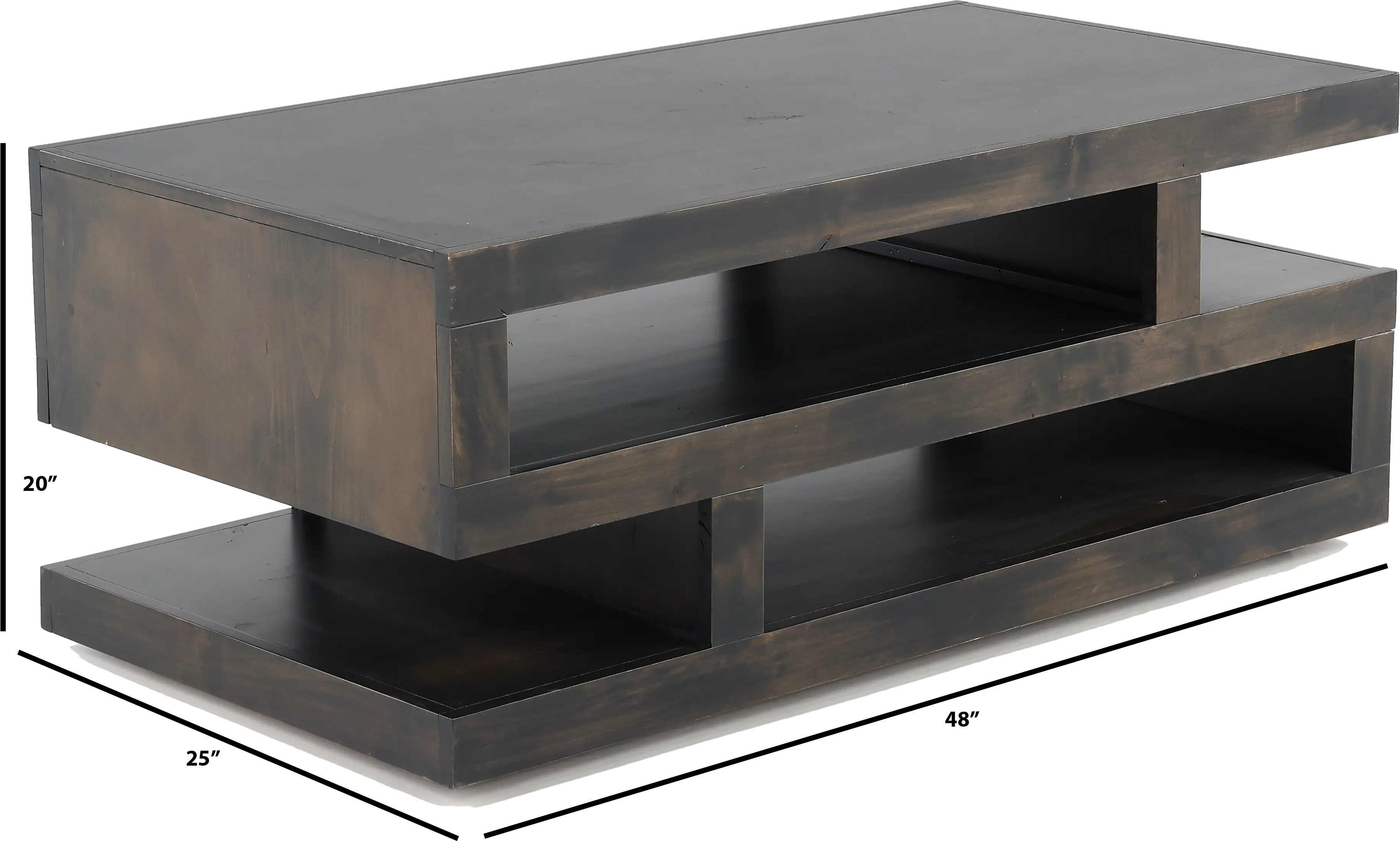 Avery Loft Ghost Black Coffee Table