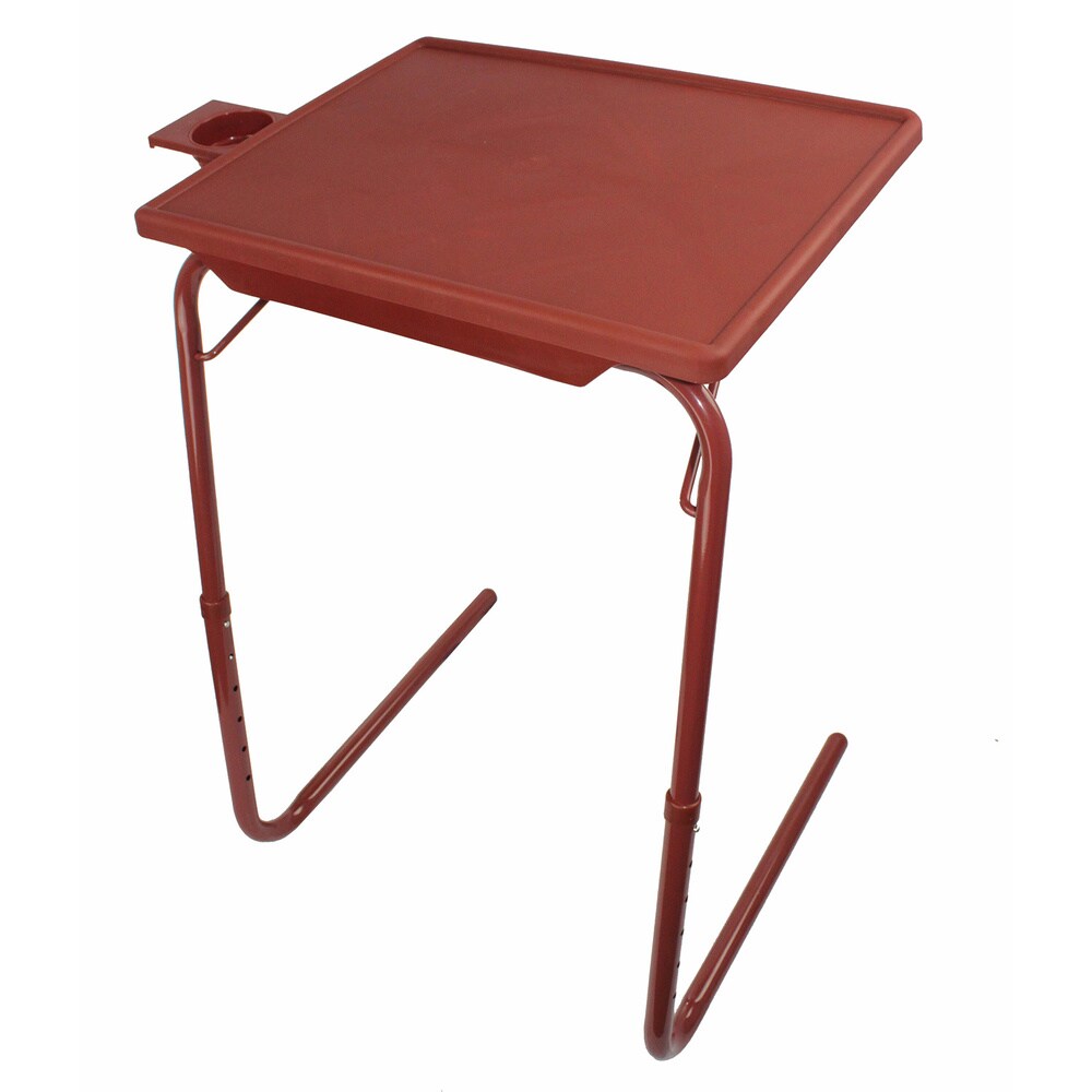 Portable Foldable TV Tray Table   Laptop  Eating Stand W/Adjustable Tray   Sliding Adjustable Cup Holder   As Seen on TV