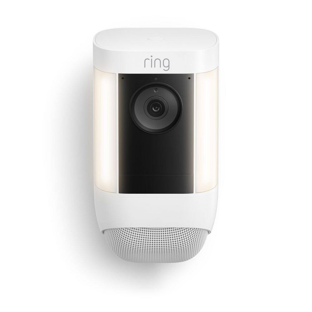 Ring Spotlight Cam Pro Battery - Smart Security Video Camera with LED Lights Dual Band Wifi 3D Motion Detection White B09DRX62ZV