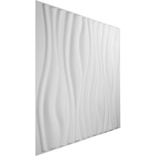 Ekena Millwork 19 58W x 19 58H Leandros EnduraWall Decorative 3D Wall Panel Covers 53.49 Sq. Ft. (20-Pack for 53.49 Sq. Ft.) WP20X20LEWH-CASE-20