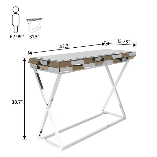 Glam Console Table with Mirror