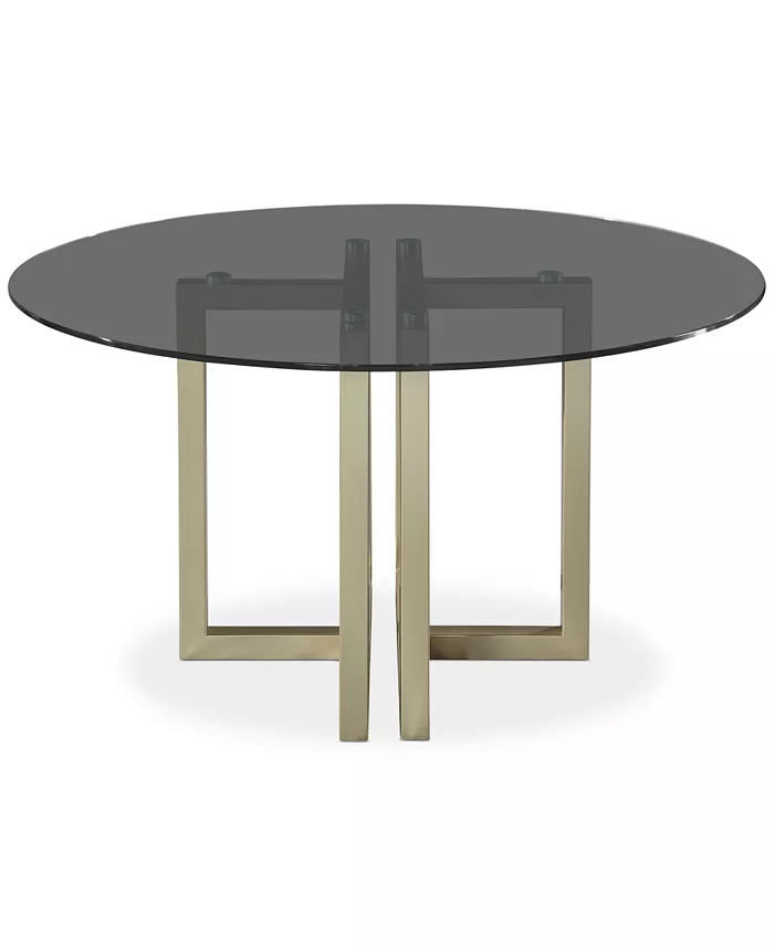 Furniture Emila 54 Round Glass Mix and Match Dining Table