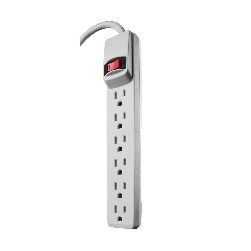 Woods 2 ft. 6-Outlet Power Strip with Overload Protection 41366