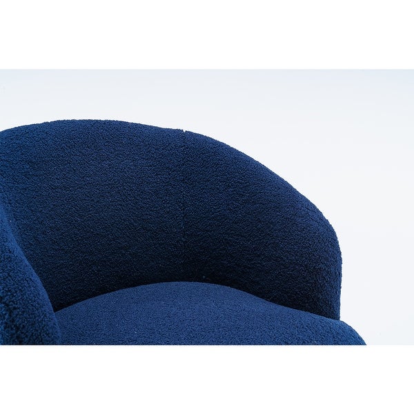 Teddy Fabric Swivel Accent Armchair