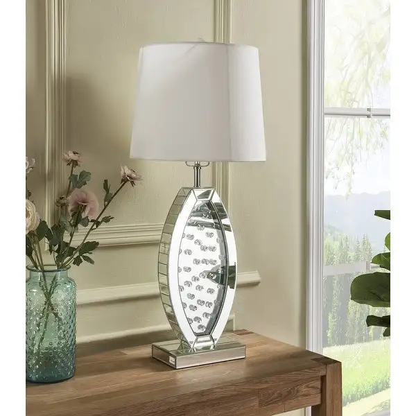 ACME Nysa Table Lamp in Mirrored and Faux Crystals