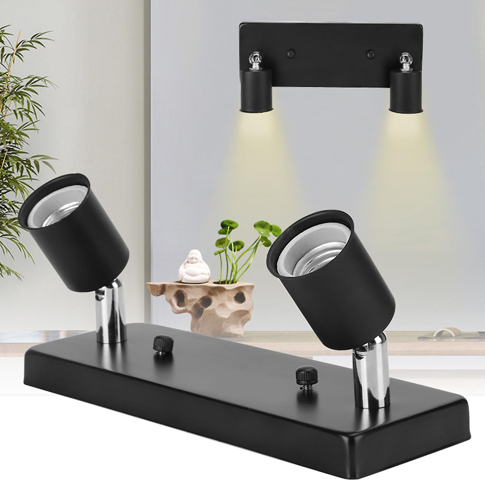 Elegant E27 Lamp Holder with Rectangular Turning Base DIY Accessories for Ceiling Wall LampBlack